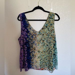 Cabi muti color floral tank
